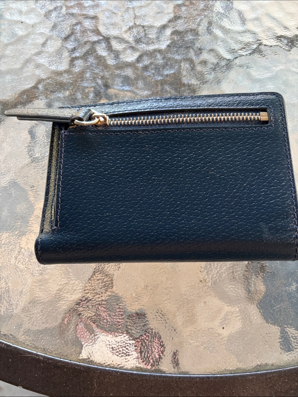 kate spade blue leather bifold wallet - Picture 2 of 7